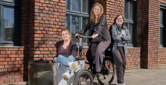Team Krampitz auf dem Lastenfahrrad